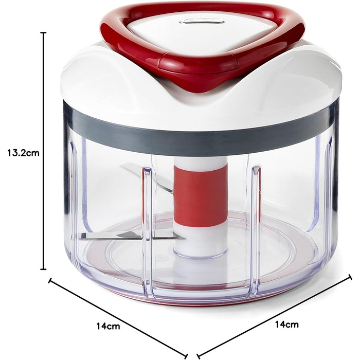 Інструкція з експлуатації універсального подрібнювача Zyliss E910015 Easy Pull, 750 мл, овочерізка, цибулярізка, подрібнювач фруктів і овочів, з надзвичайно гострими лезами в запатентованому швейцарському дизайні 750 мл