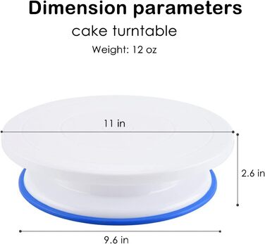 Підставка для торта 28 см обертова, біла SIVFOTID