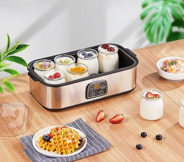 Йогуртниця з 8 баночками та кришками FOHERE