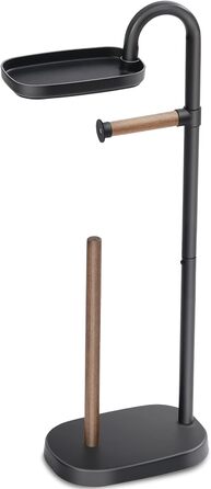 Тримач для зберігання рулону туалетного паперу APEXCHASER, окремо стояча підставка для рулону туалетного паперу з тримачами з деревини акації, стійка для зберігання рулону цигаркового паперу з резервом полиць, мегатримач рулону для