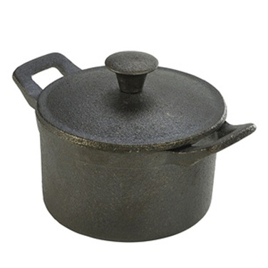 Каструля чавунна маленька, 10х6 см, об'єм 400 мл, Genware