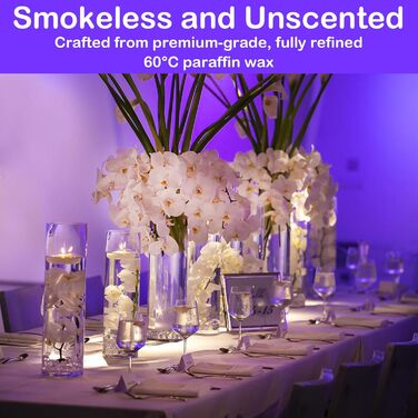 Плаваючі свічки 30 шт. білі YFPOPONE