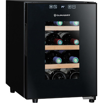 Винний холодильник до 12 пляшок чорний CLIMADIFF