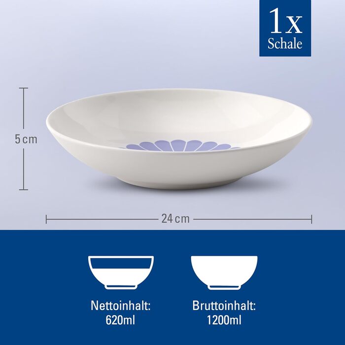 Миска для пасти 620 мл синій Fleur Villeroy & Boch