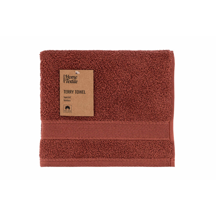 ARDESTO Полотенце махровое SuperSoft, терракота, 50х90см, 100% хлопок