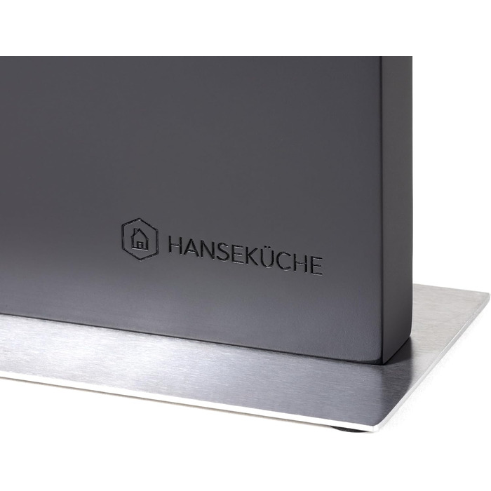Блок для ножей магнитный из древесины акации (черная металлическая основа) Hanseküche