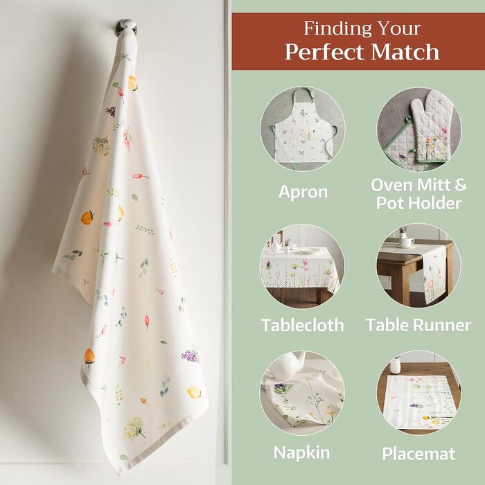 Набір із 3 багатоцільових кухонних рушників Maison d&39 Hermine Rural Christmas, 100 бавовна Барні рушники День подяки/Різдво (50 см x 70 см) (Botanical Fresh)