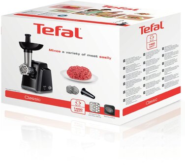 Мясорубка 1400Вт с насадкой для колбас, пластик Tefal