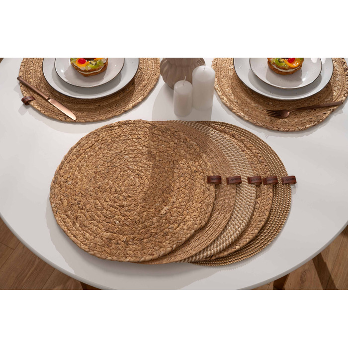 ARDESTO Килимок сервірувальний, 38см, поліестер, паперовий шпагат, кругла