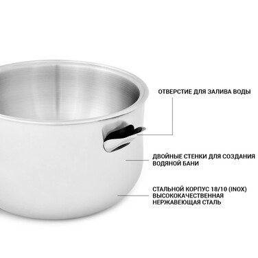 Ковшик з подвійними стінками 16 x 9 см Fissman