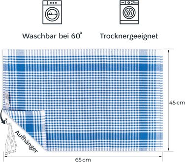 Набір із 10 кухонних рушників 45x65 см, сині LAYNENBURG
