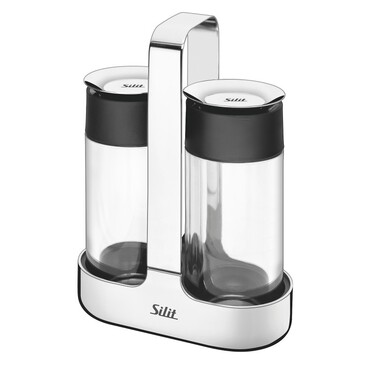 Дозатор для масла / оцту з підставкою, набір 3 предмета Cylindro Silit