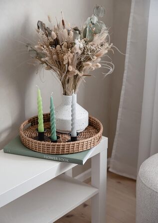 Свічки з крученим конусом, виготовлені в Італії, доступні 25 кольорів, лаковані настільні свічки, спіральні свічки з тривалим часом горіння 5 годин, декоративні свічки, 6 шт. , 2,2 x 21 см (світло-сірі)