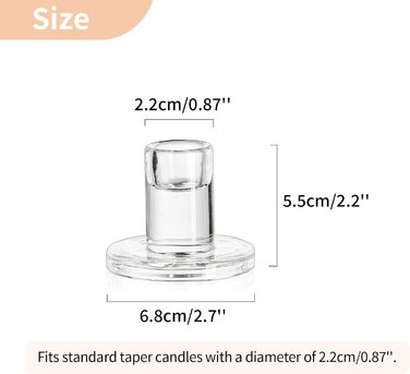 Стеклянные подсвечники 10 шт. прозрачные NUPTIO