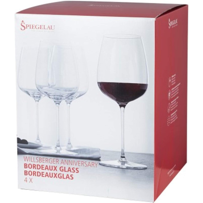 Набір для мартіні з 4 предметів, кришталеве скло, 260 мл, Willsberger Anniversary, 1416150 (келихи Бордо)