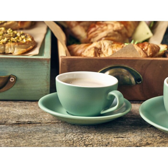 Блюдце 13,5 см, зеленое матовое, Matt Sage, Color Tea, GenWare