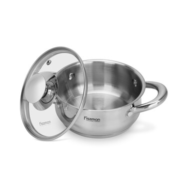 Каструля зі скляною кришкою 14 см 0,9 л GULLIVER Fissman