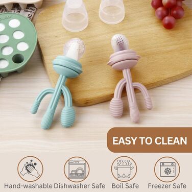 Набір силіконових ніблерів та контейнер для заморожування дитячого харчування PandaEar