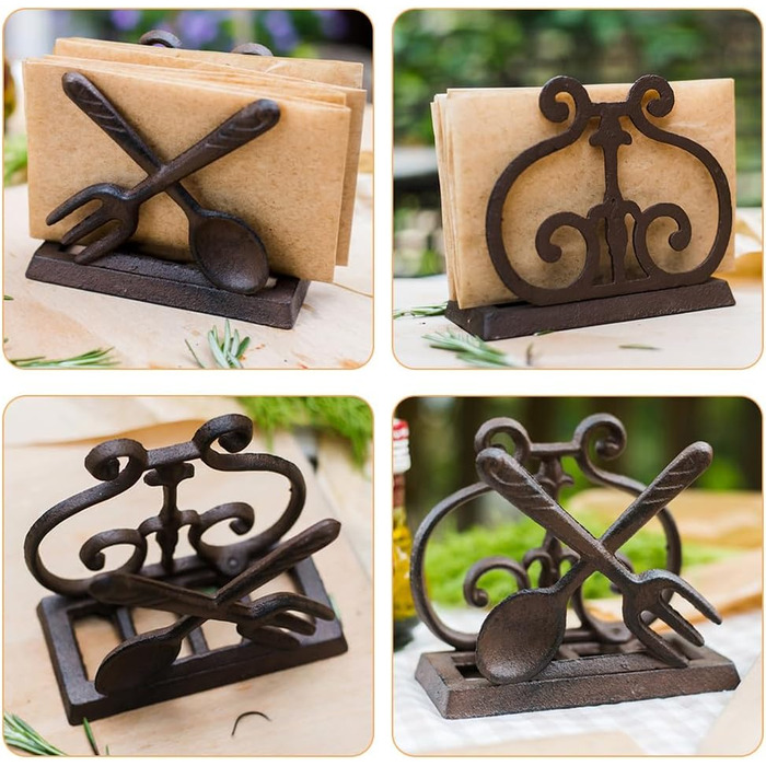 Тримач для серветок з чавуну 13 х 6,5 х 11,5 см Alipis