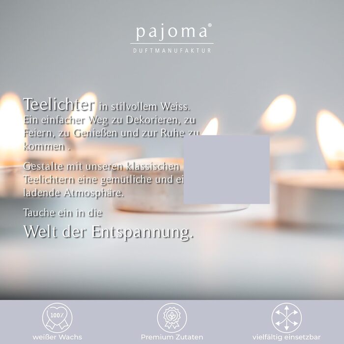 Чайні свічки pajoma, білі Чайні свічки без запаху Час горіння 8 годин - воскова вага 20 г, 25 x 38 мм Для кейтерингу, весіль, декорування, святкування, відпочинку, 100 шт. (1 упаковка) (Без запаху, 100 шт. (3 упаковки))