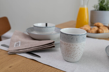 Чашка ARDESTO Siena, 360мл, Фарфор, Бело-серый