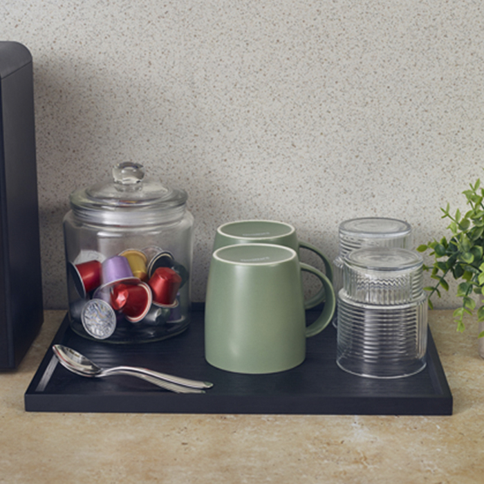 Піднос 34*25.5*1.5 см, Black Wood Veneer, GenWare