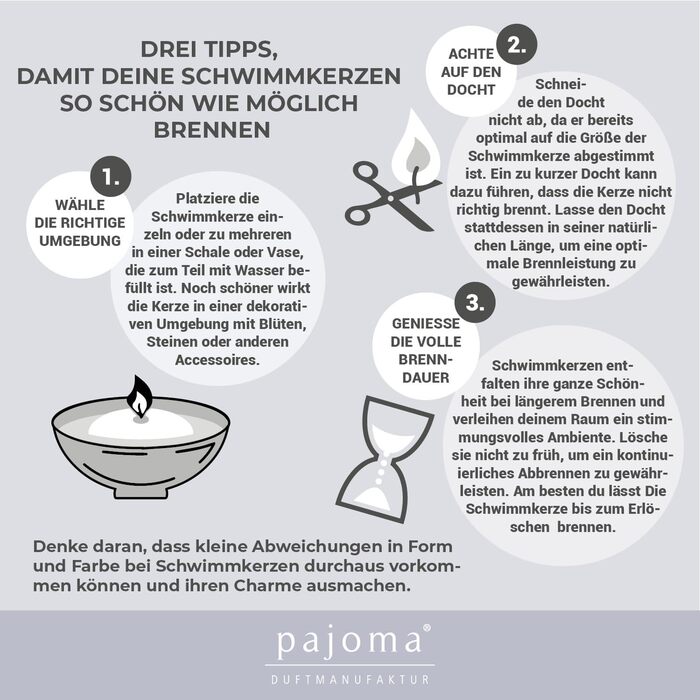 Плаваючі свічки 12 шт. 80 г pajoma