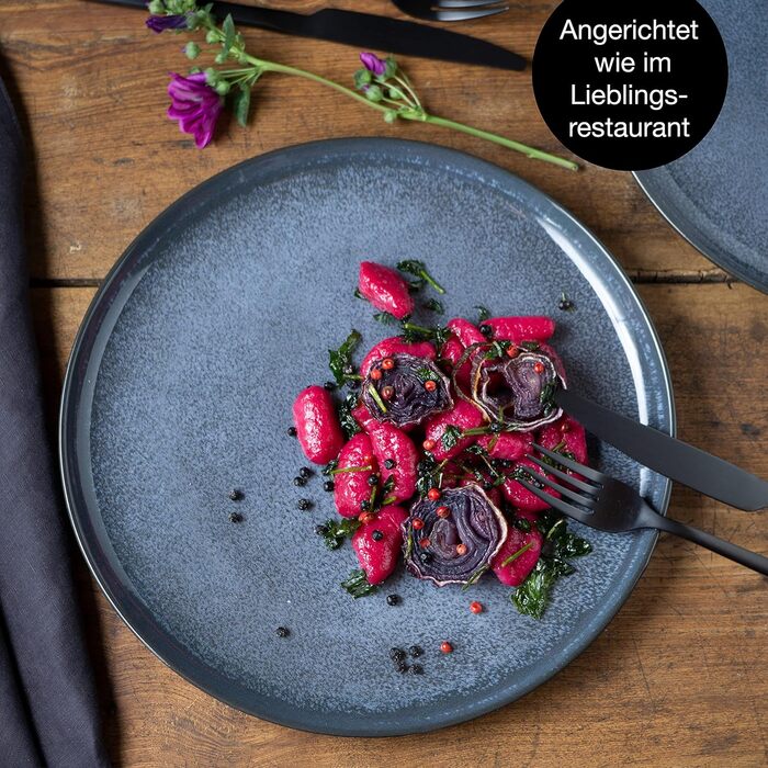 Набір посуду Moritz & Moritz VIDA з 18 предметів 6 осіб Елегантний набір тарілок з високоякісної порцеляни посуд, що складається з 6 обідніх тарілок, 6 десертних тарілок, 6 тарілок для супу набір посуду з 18 предметів