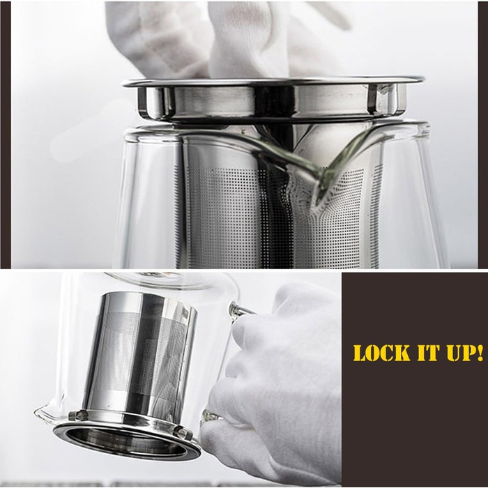 Скляний чайник із ситечком із нержавіючої сталі, 500 мл TAMUME