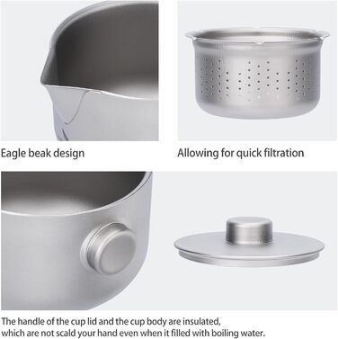 Титанова двошарова чайниця з фільтрувальною кришкою Boundless Voyage