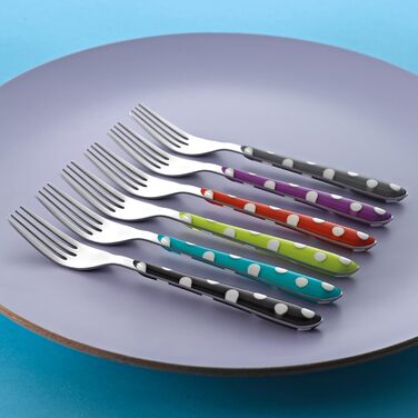 Столові прибори Amefa ECLAT, столові прибори на 4 персони, нержавіюча сталь з високоякісною пластиковою ручкою, ваги в пунктир, 16 шт. (Mnagre 32 couverts pour 8 personnes, скрипка)