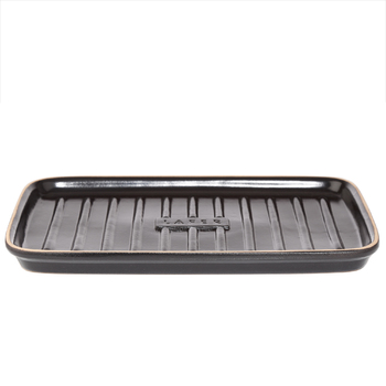 Блюдо для гриля з вертикальною решіткою прямокутне, 33 х 23 см, чорне, BLACK EDITION Römertopf BBQ Römertopf