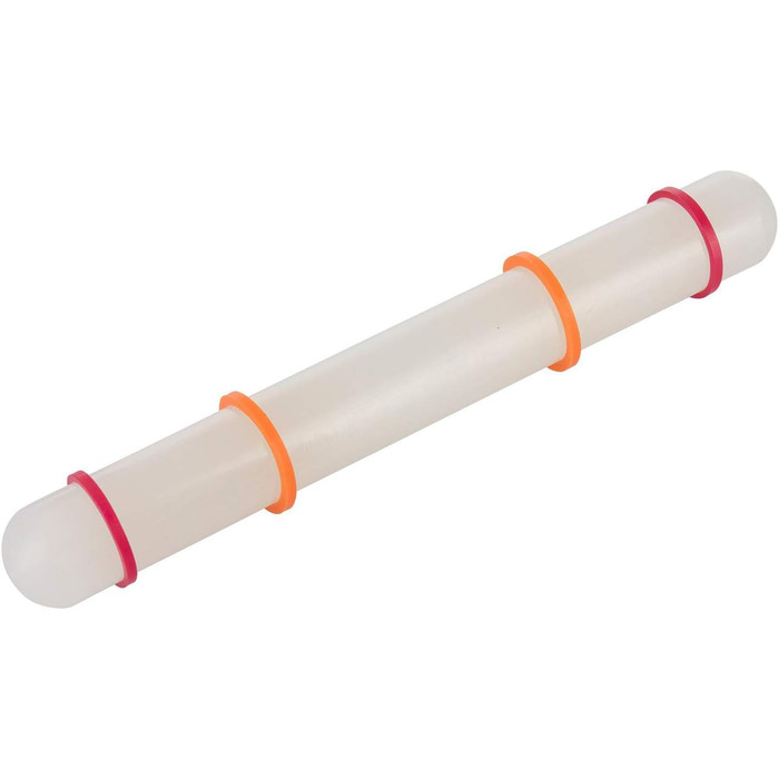 С 4 распорными кольцами, по 1 кольцу 10 мм, 6 мм, 3 мм, 2 мм, со шкалой, нержавеющая сталь/пластик, серебристый/белый/голубой/светло-зеленый/оранжевый/красный, 30452260 (выкатной стержень)