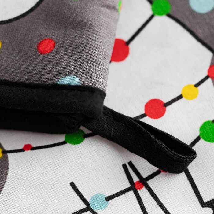 Рукавички для духовки 19 x 30 см, набір 2 предмети, сірий Happy Friends ESSEX