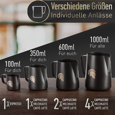 Ковші для молока 1000 мл Barista Legends