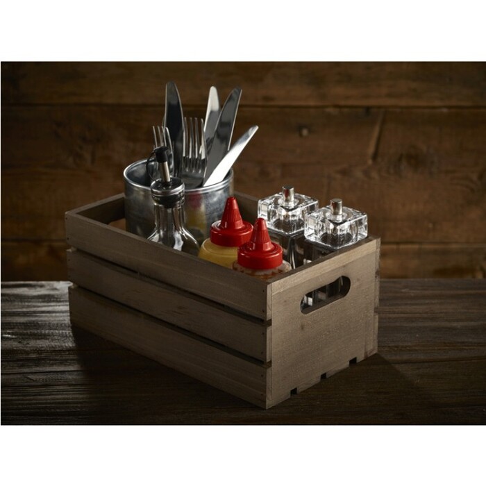 Ящик темный деревянный 27x16x12 см, GenWare