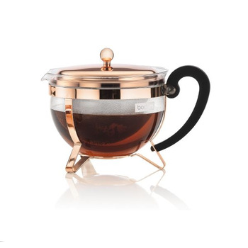 Чайник для заварювання з фільтром і кришкою, мідний, 1,3 л, Chambord Bodum
