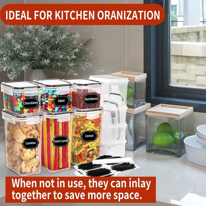 Набір ємностей для зберігання, 16 предметів, Skroam