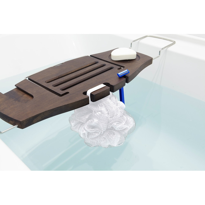 Полиця для ванної 71,1-94x21,6x3,8 см коричнева Aquala Bathtub Caddy Umbra