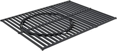 Решітка для гриля RSLE VARIO, Високоякісна решітка для гриля з нержавіючої сталі для вставок VARIO, для гриля-котелка на вугіллі 1 F60, Срібляста, Гриль-котелка на вугіллі сріблястого кольору Ø 60 см (одинарний, VIDERO G6 (до модельного року 2020))