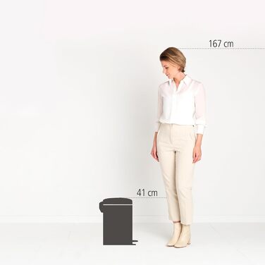 Сміттєвий бак з педаллю 12 л безшумний білий NewIcon Brabantia