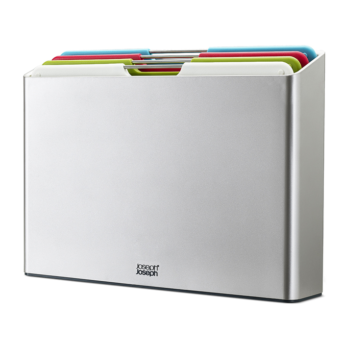 Набір обробних дощок, 7,5 х 26 х 36 см, сріблястий Folio Large Joseph Joseph