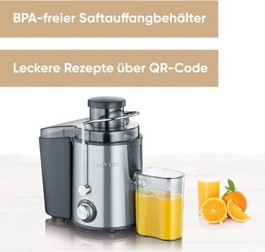 Соковижималка для фруктив та овочей, 400 Вт Severin