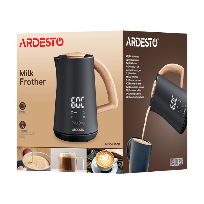 ARDESTO Спінювач і підігрівач MBC-Y500B, 500мл, 500Вт, чорний