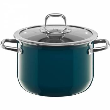 Каструля висока 22 см, зеленувато-синя Compact Silit