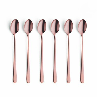 Набір із 6 ложок для холодного чаю Austin Copper Amefa