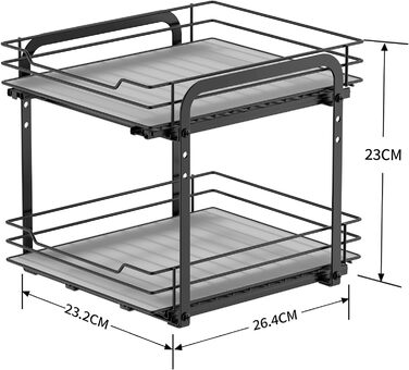 Висувна стійка для спецій дворівнева 23,2 х 26,4 х 23 см MAYZOLOP