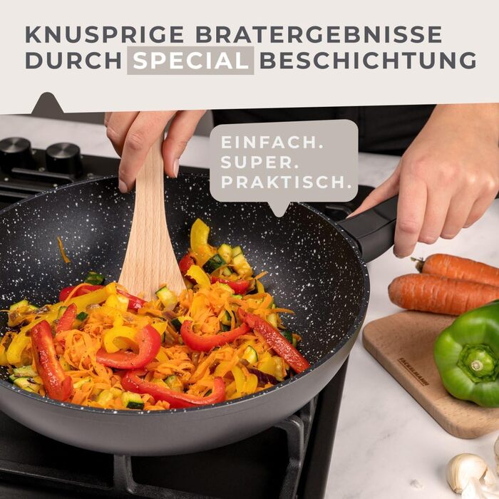 Сковорода вок 28 см Marble 2.0 Fackelmann