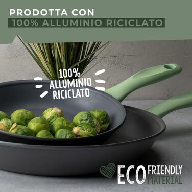 Сковорода 28 см, зеленая Ecolution Fackelmann