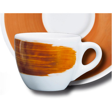 35122 Чашка cappuccino 180 мл Caramel 'Verona Millecolori Hand Painted Brush stroke B with handle'